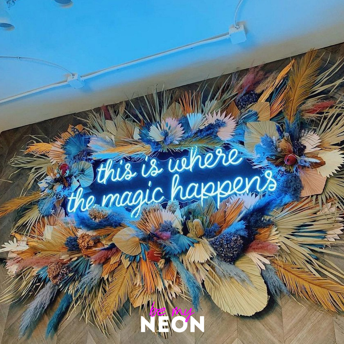 "This is where the magic happens" Leuchtmotiv aus LED Neon