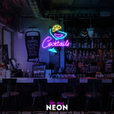 "Cocktails Glas" LED Neonschild