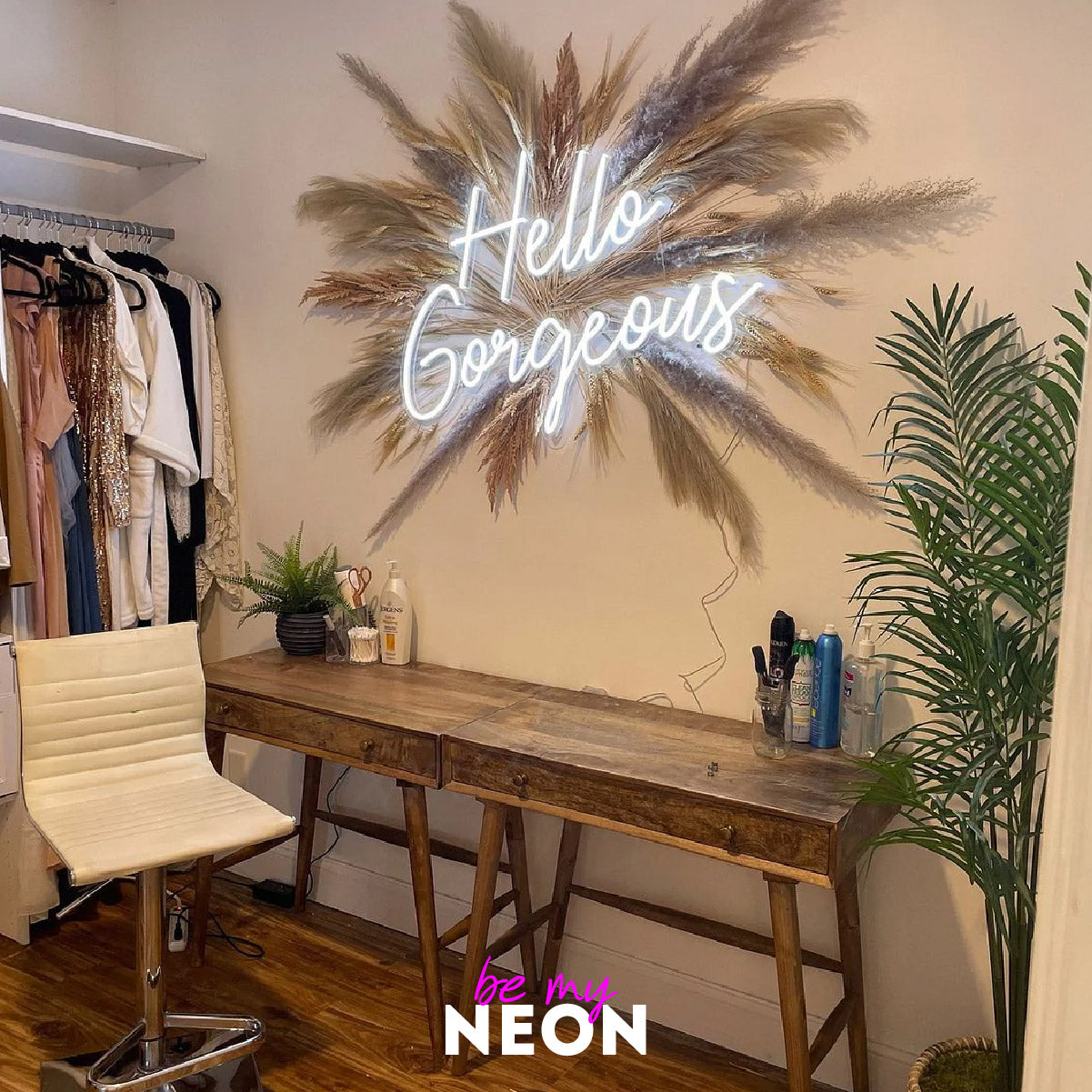 "Hello Gorgeous" LED Neonschild