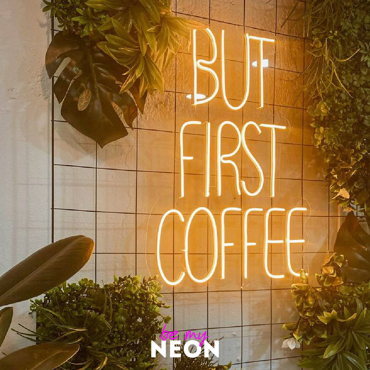 "But First Coffee" LED Neonschild