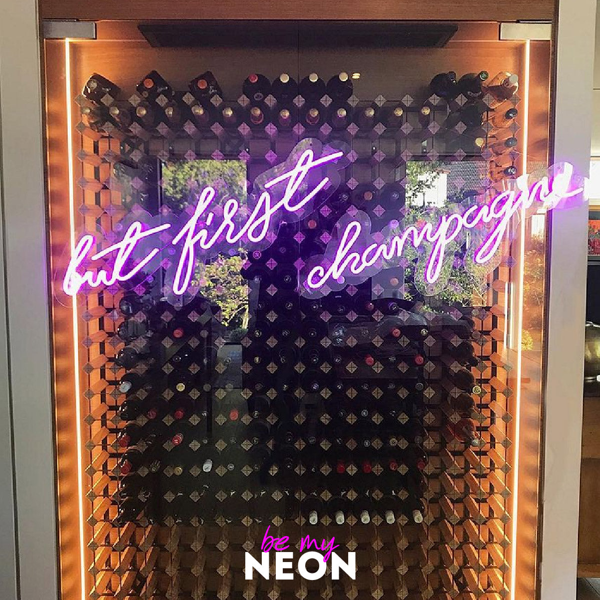 "but first, champagne" LED Neonschild