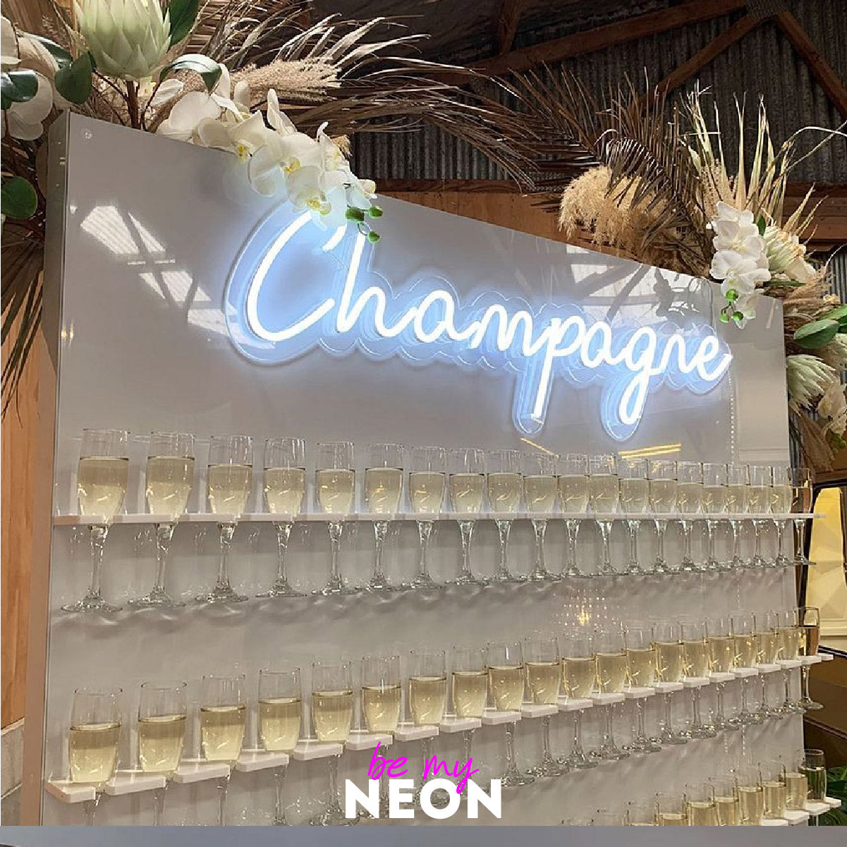 "Champagne" LED Neonschild