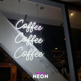 "Coffee Coffee Coffee" LED Neonschild