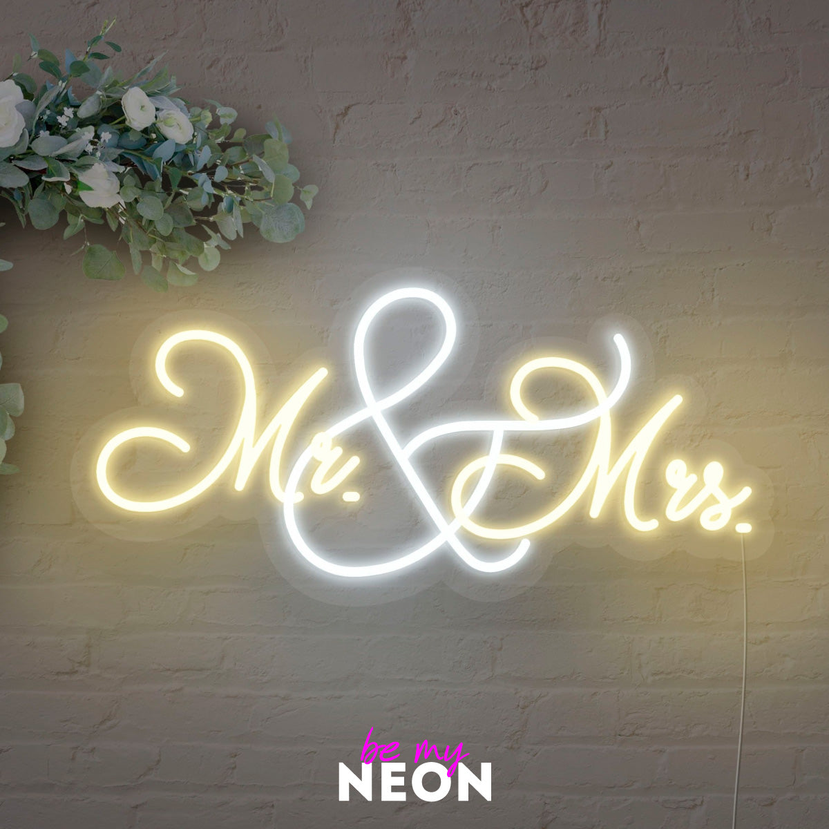 "Mr. & Mrs." Liebes - Leuchtmotiv aus LED Neon