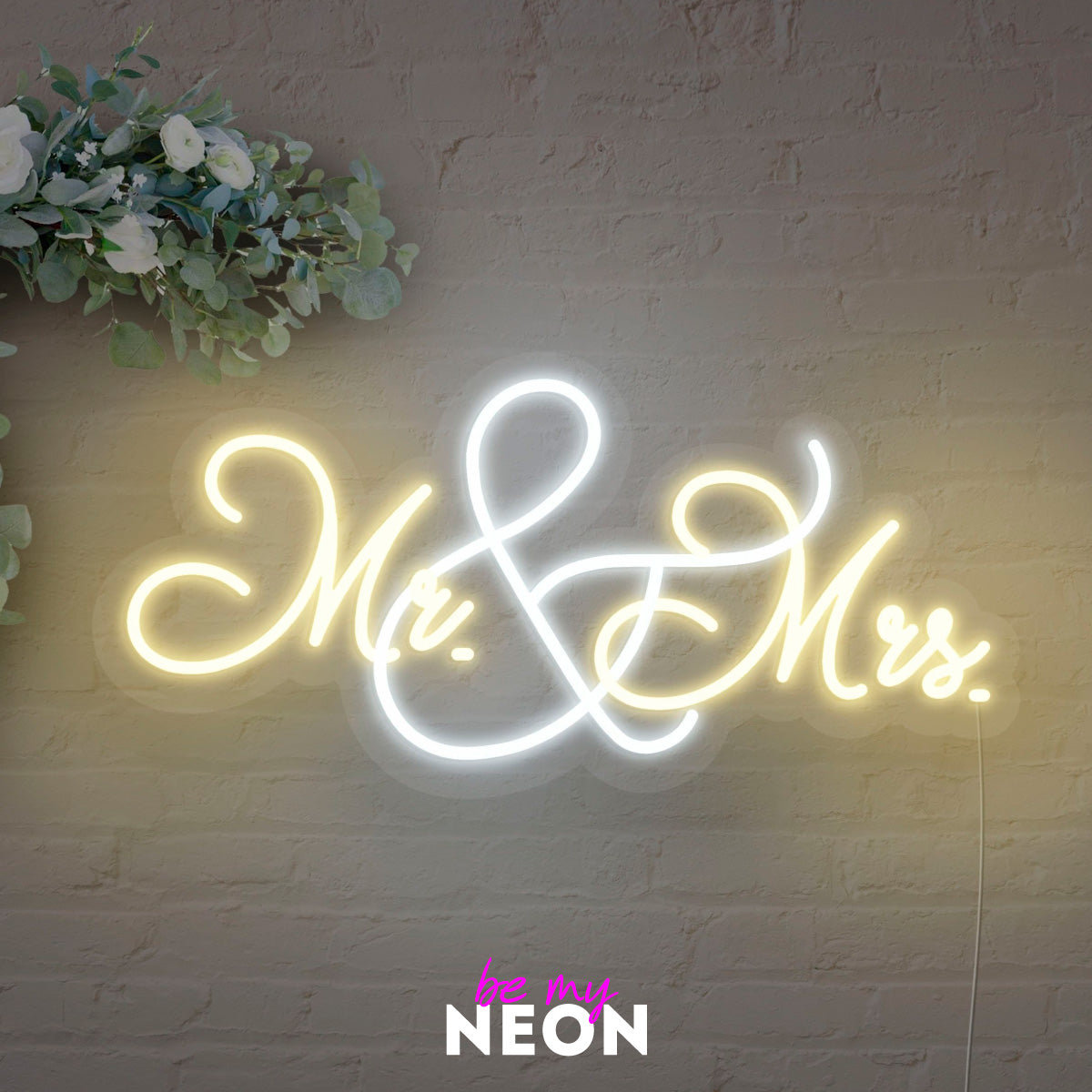 "Mr. & Mrs." Liebes - Leuchtmotiv aus LED Neon