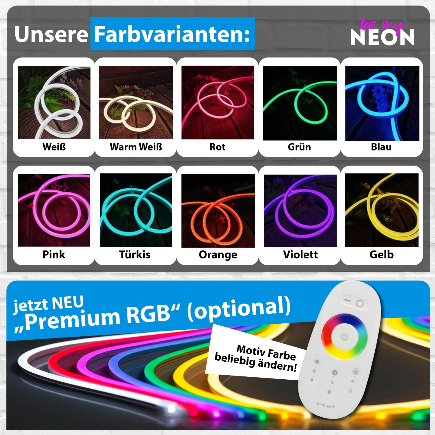 "Welcome Home" Leuchtmotiv aus LED Neon