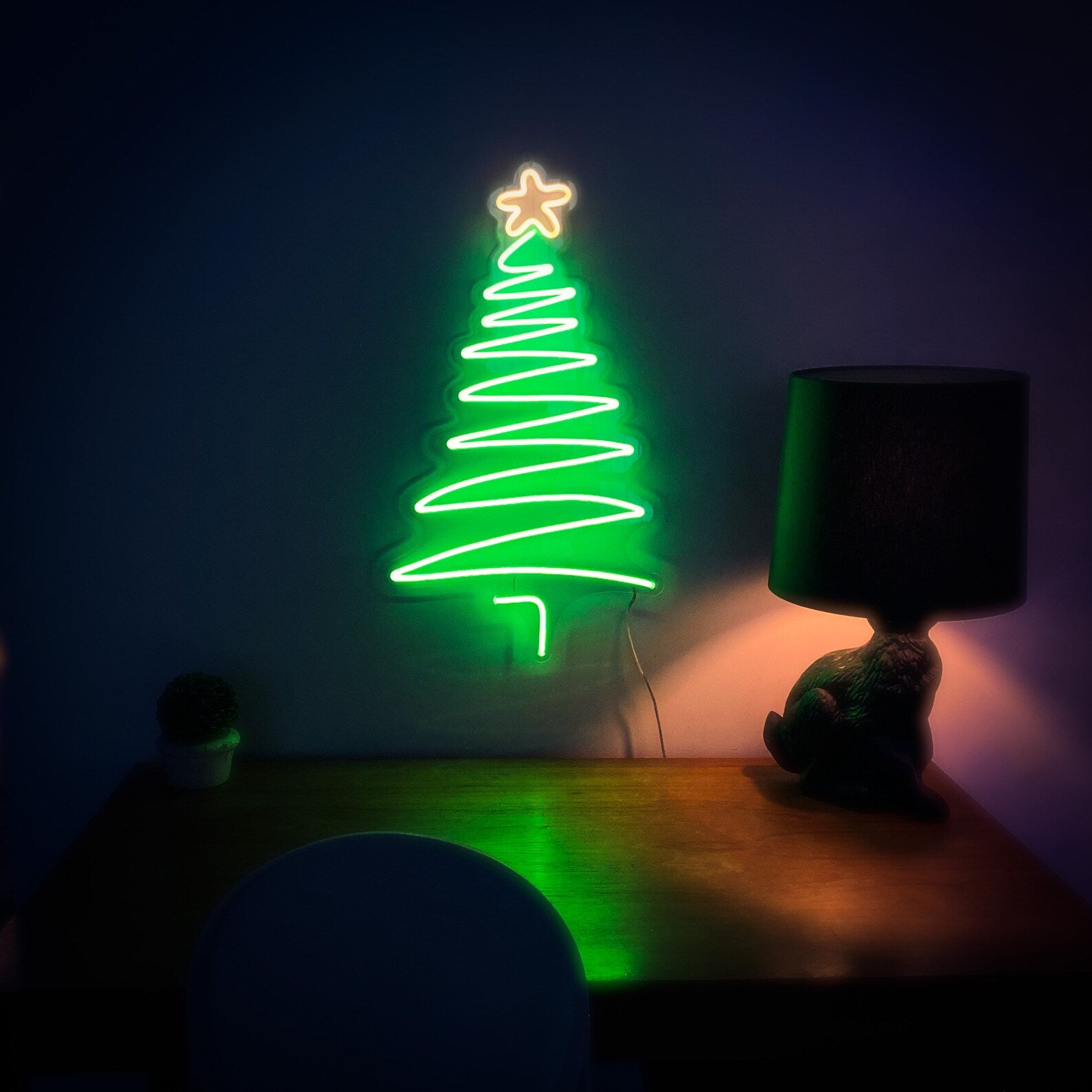 "Weihnachtsbaum - Deko" Leuchtmotiv aus LED Neon