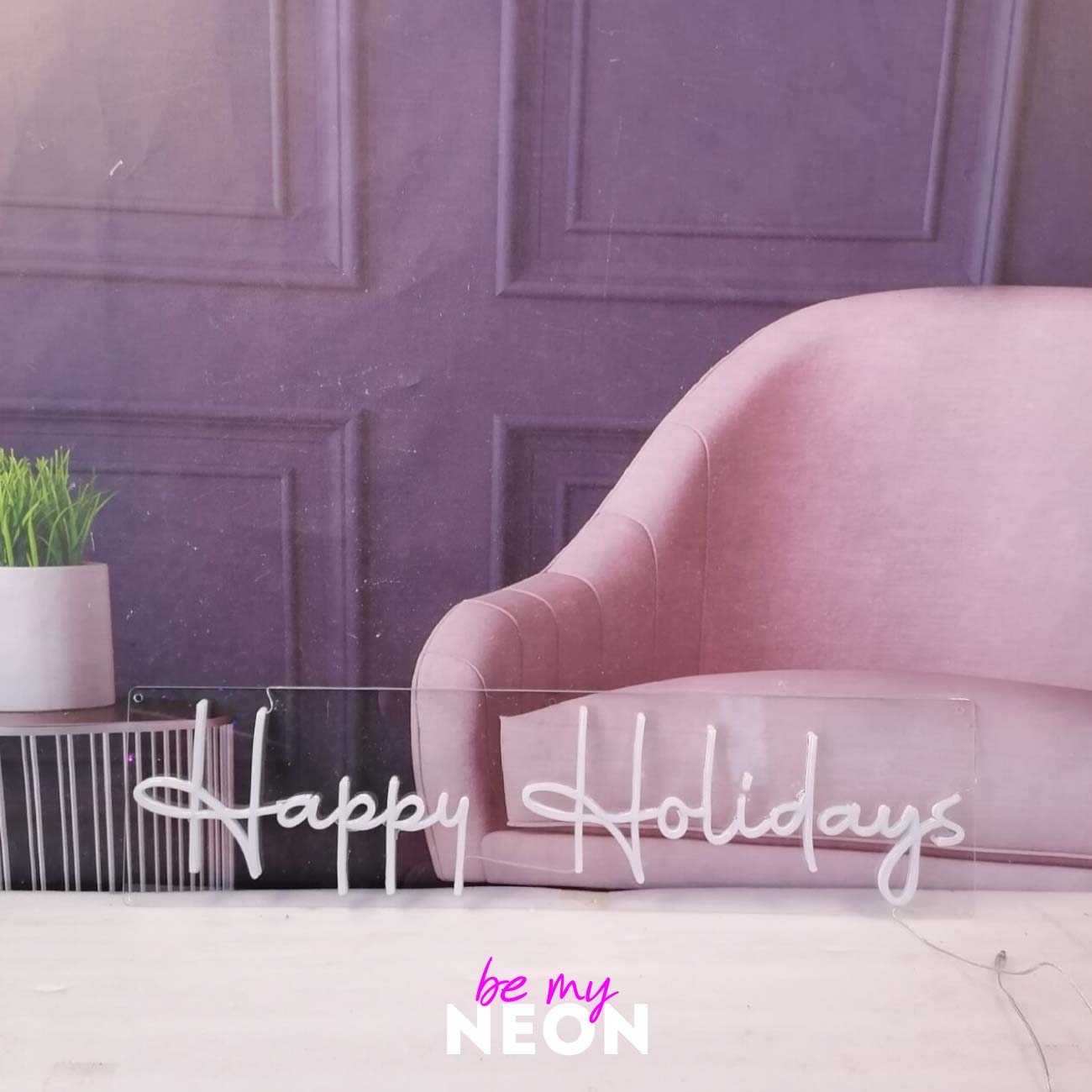 "Happy Holidays" Leuchtmotiv aus LED Neon