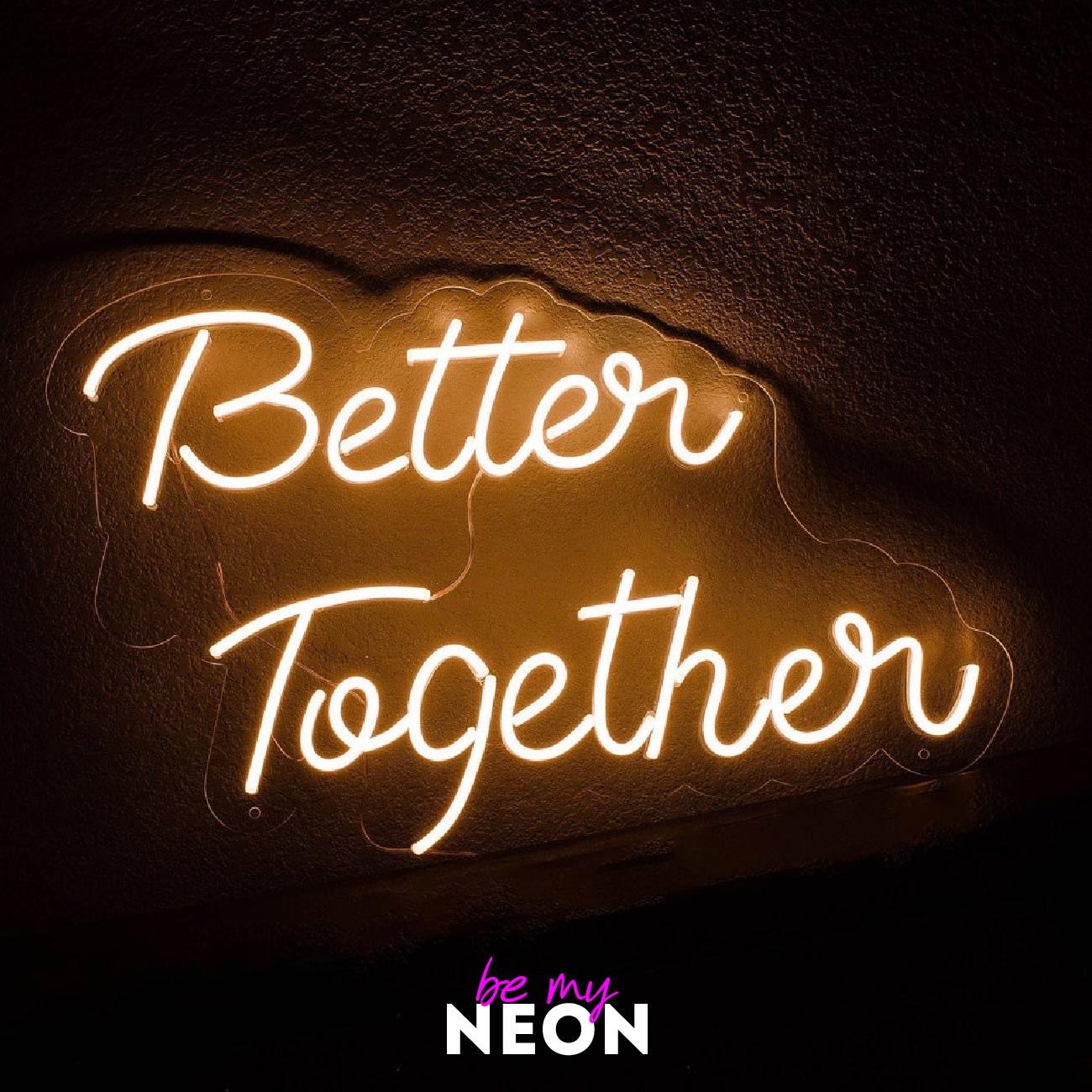 "Better together"  Liebes - Leuchtschrift aus LED Neon