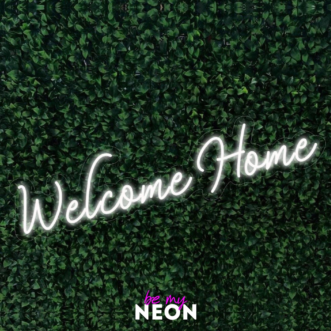 "Welcome Home" Leuchtmotiv aus LED Neon