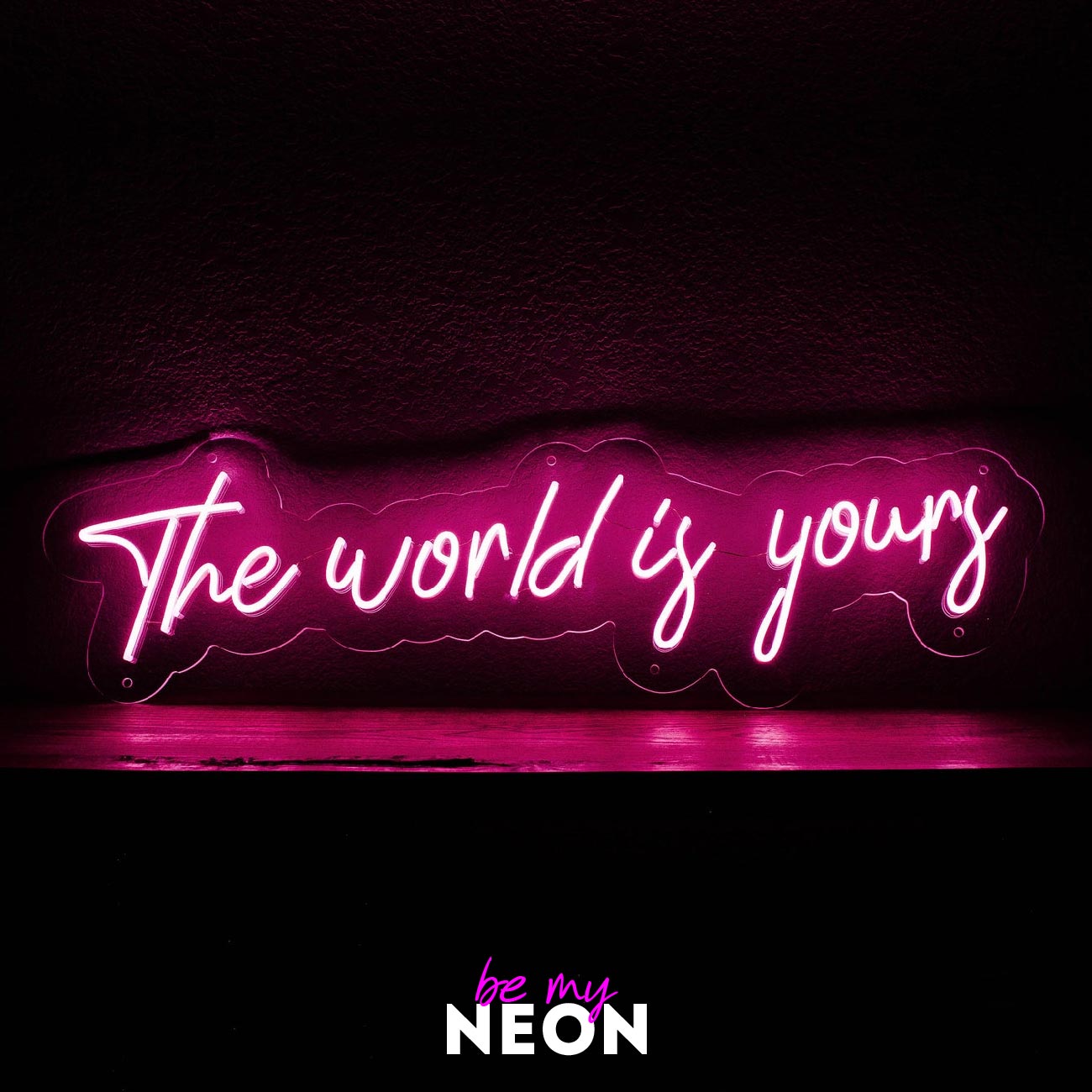 "The world is yours" LED Neonschild