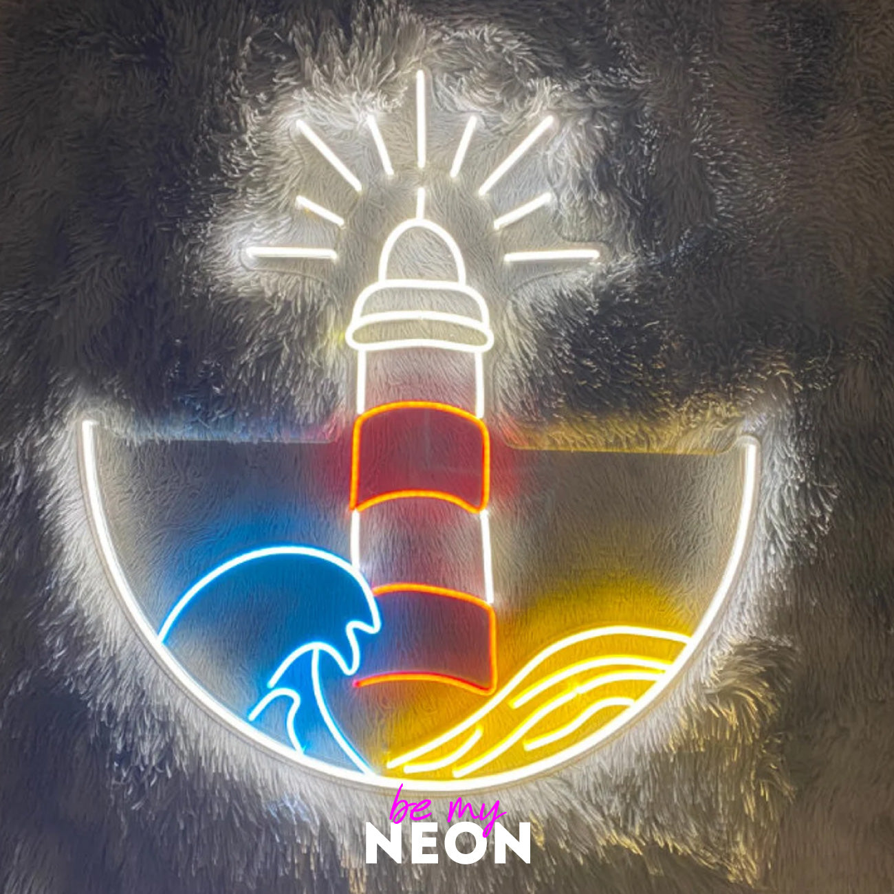 "Leuchtturm" Leuchtmotiv aus LED Neon