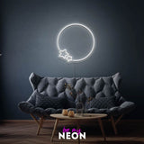 "Kreis mit Sternen" Leuchtmotiv aus LED Neon