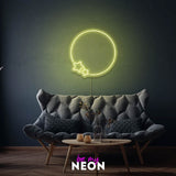 "Kreis mit Sternen" Leuchtmotiv aus LED Neon