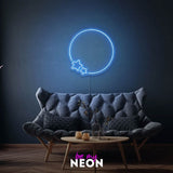"Kreis mit Sternen" Leuchtmotiv aus LED Neon