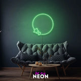 "Kreis mit Sternen" Leuchtmotiv aus LED Neon