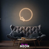 "Kreis mit Sternen" Leuchtmotiv aus LED Neon