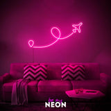 "Reiseziel Abenteuer" Leuchtmotiv aus LED Neon