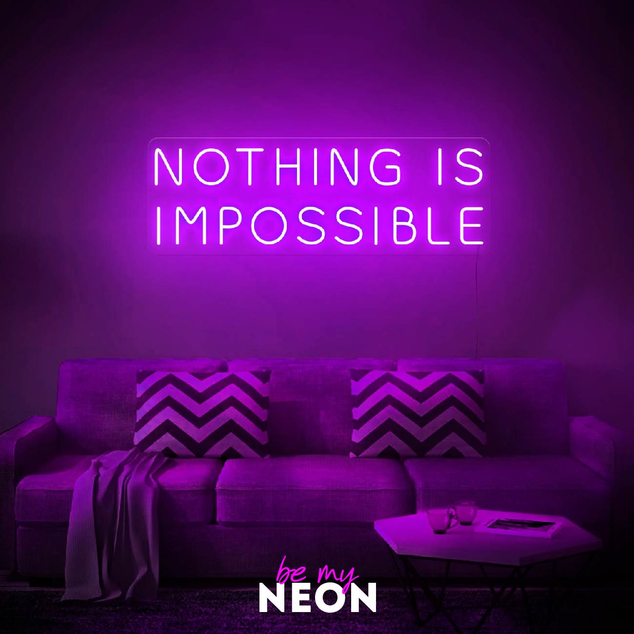 "NOTHING IS IMPOSSIBLE" LED Neonschild