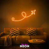 "Reiseziel Abenteuer" Leuchtmotiv aus LED Neon