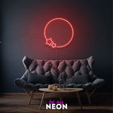 "Kreis mit Sternen" Leuchtmotiv aus LED Neon
