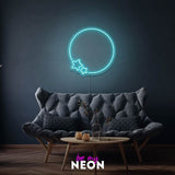 "Kreis mit Sternen" Leuchtmotiv aus LED Neon