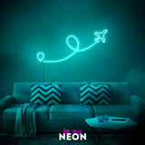 "Reiseziel Abenteuer" Leuchtmotiv aus LED Neon