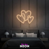"Herzen" Leuchtmotiv aus LED Neon