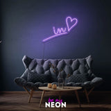 "..in love" LED Neonschild