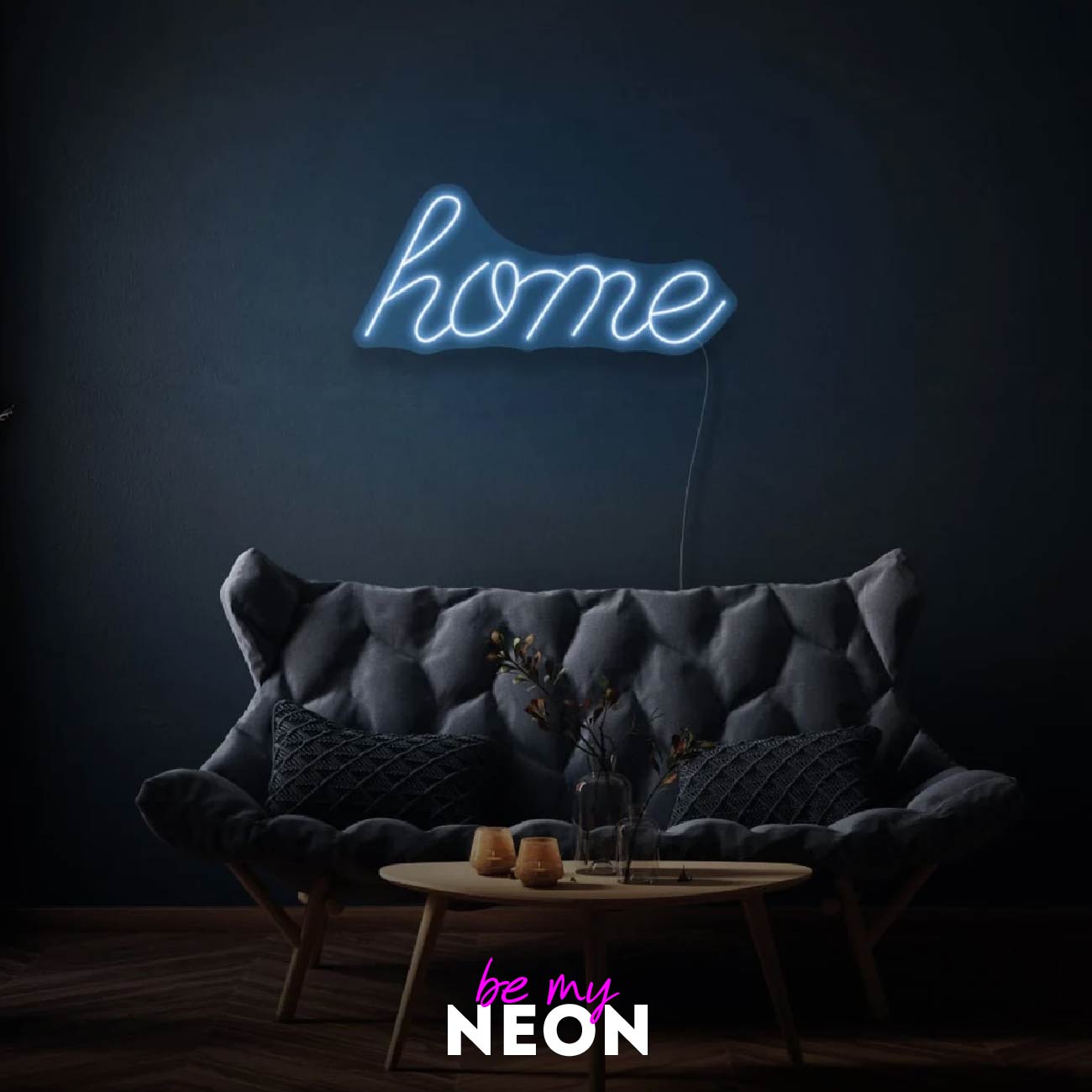 "home" Leuchtmotiv aus LED Neon