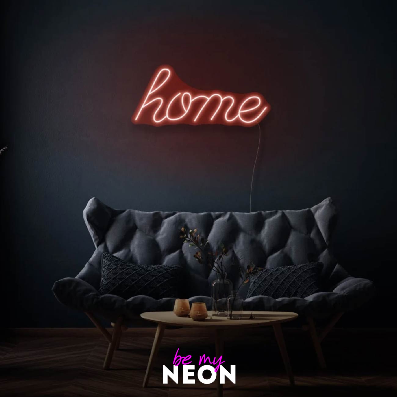 "home" Leuchtmotiv aus LED Neon