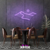 "Berge Landschaft" Leuchtmotiv aus LED Neon