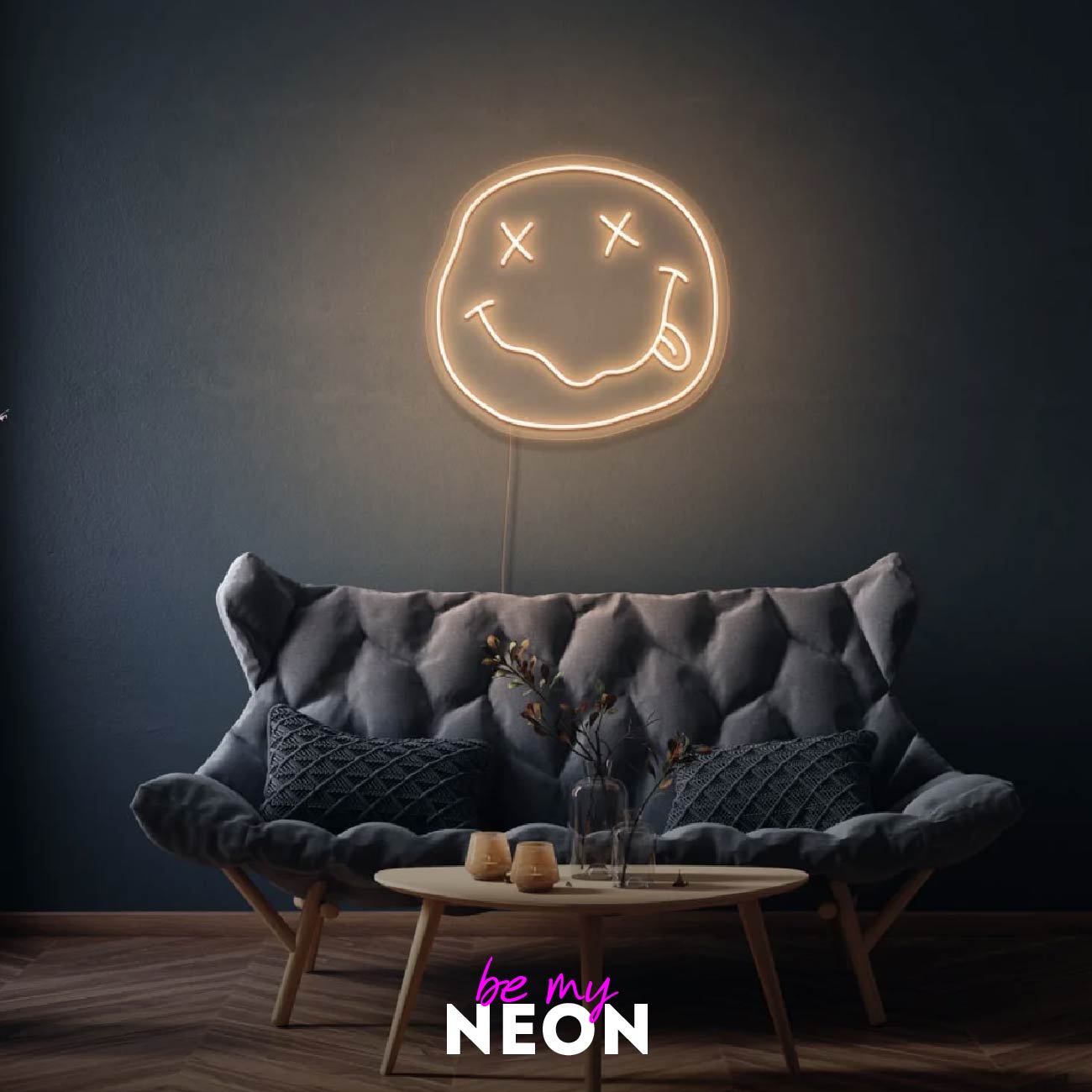 "Smiley" Leuchtmotiv aus LED Neon