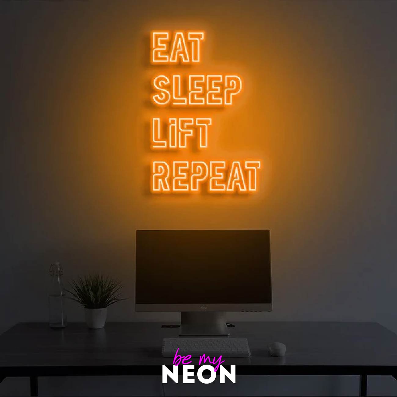 "Eat Sleep Lift Repeat" LED Neonschild