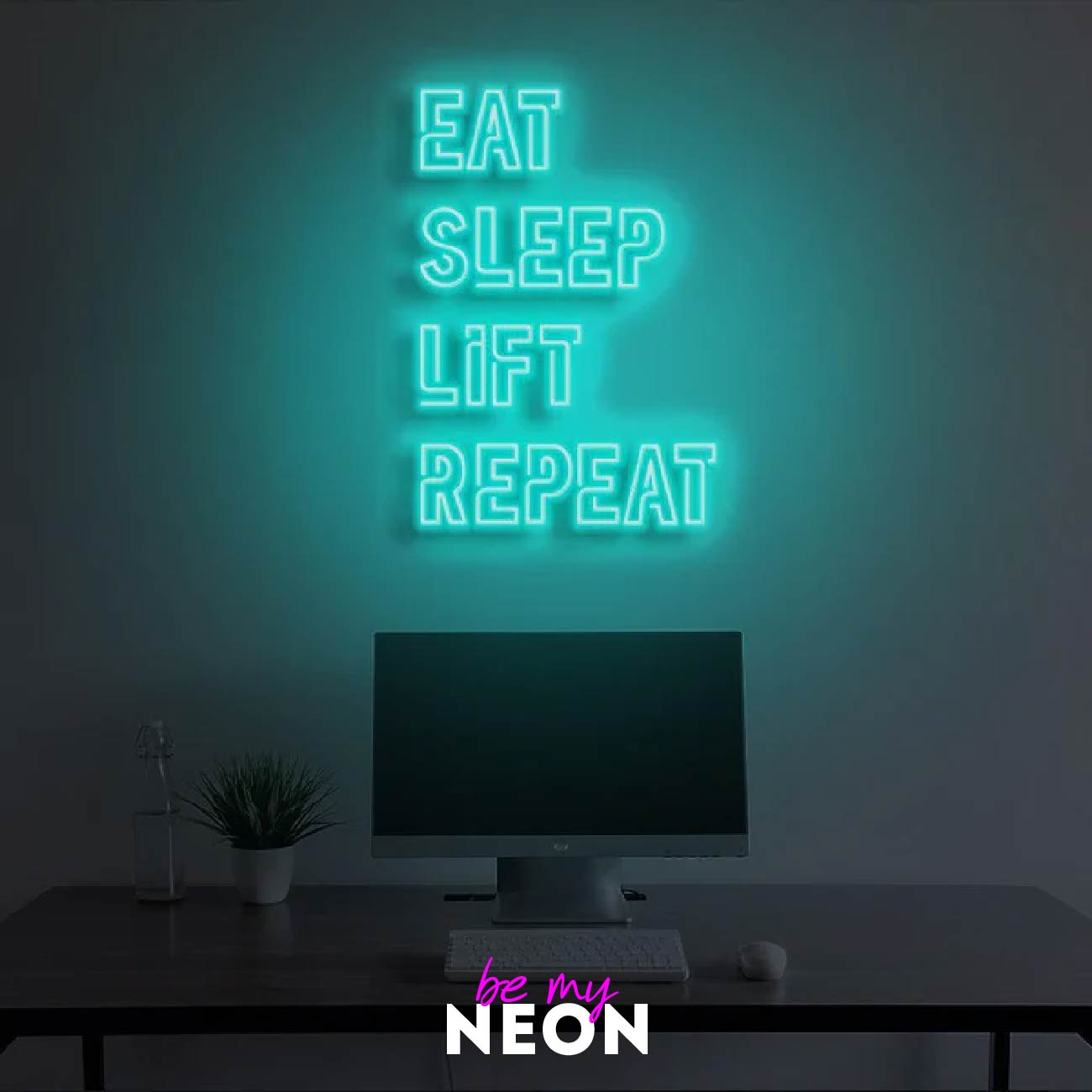 "eat, sleep, lift, repeat" LED Neonschild