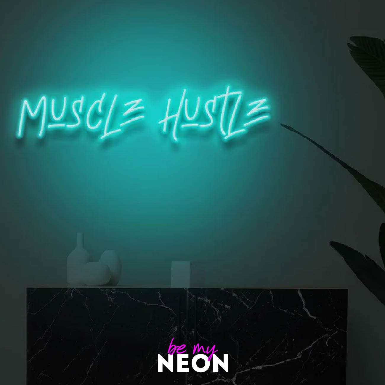 "Muscle Hustle"  LED Neonschild