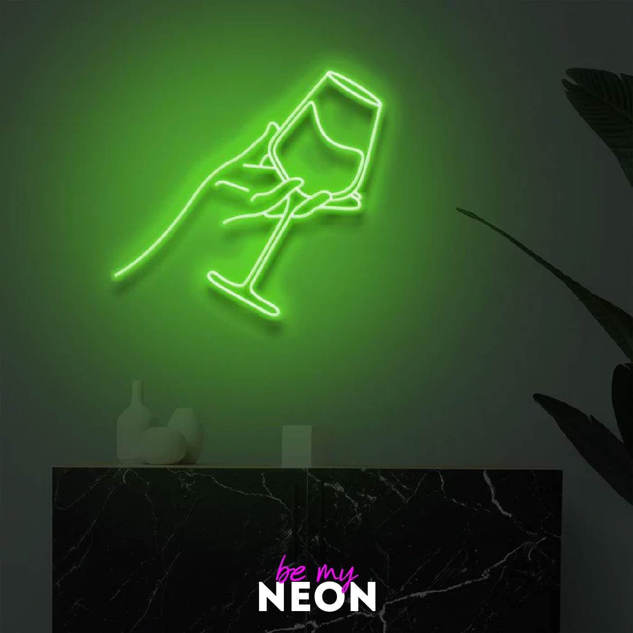 "Weinglas" LED Neonschild