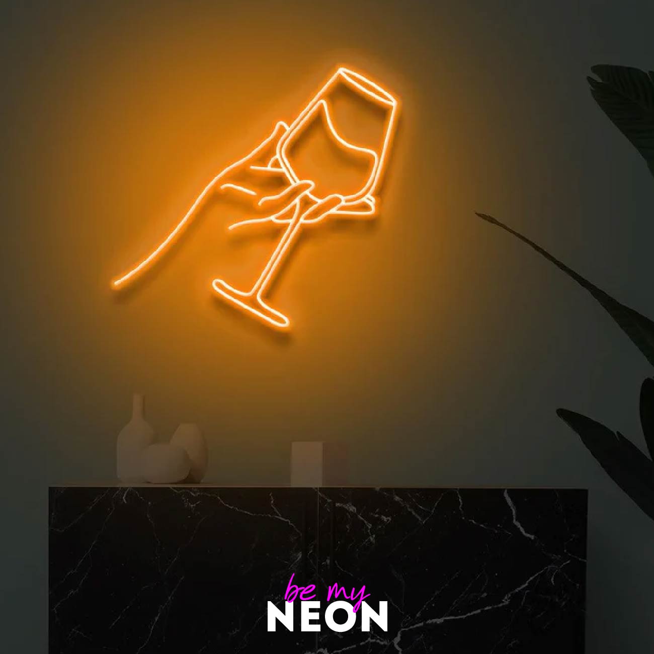"Weinglas" LED Neonschild