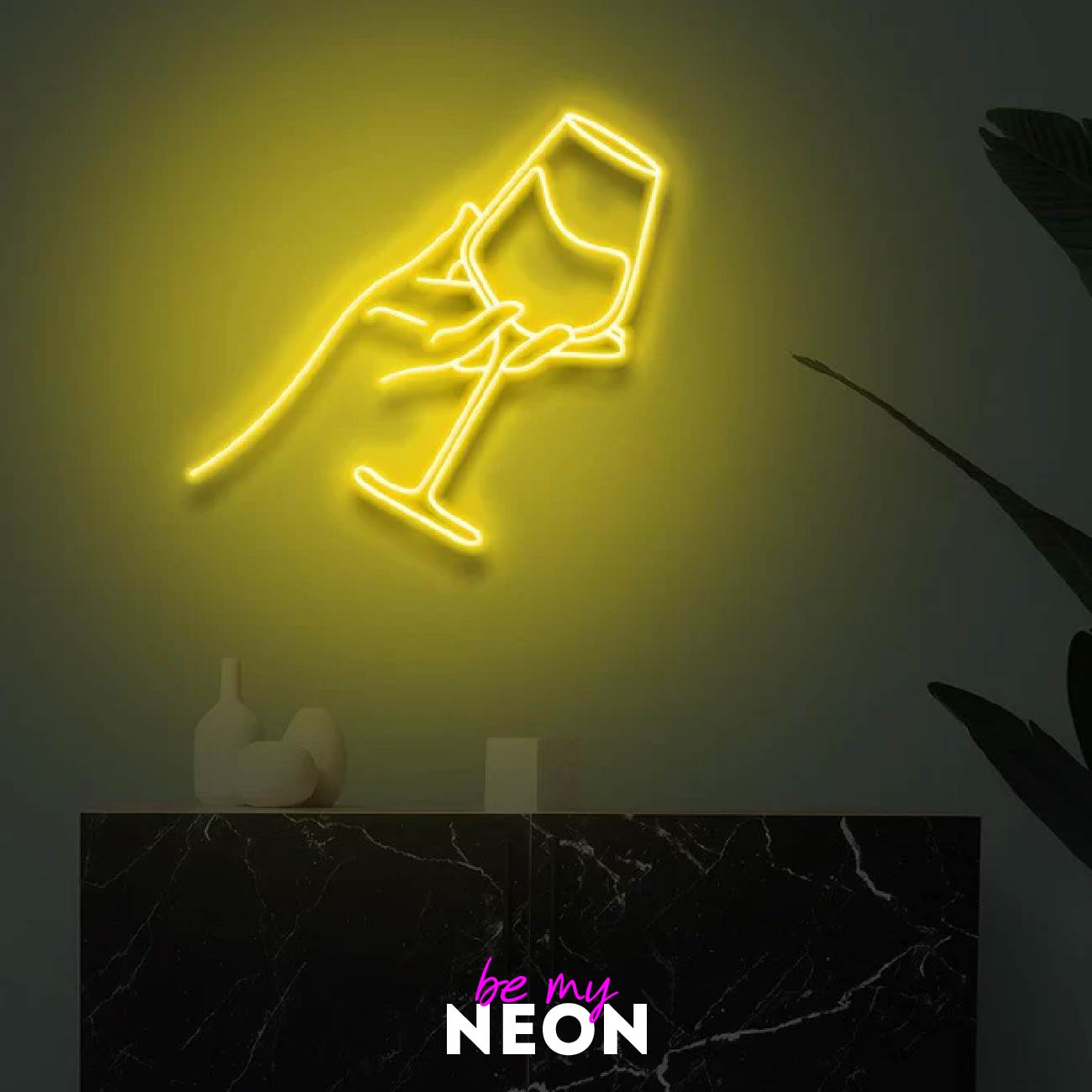 "Weinglas" LED Neonschild