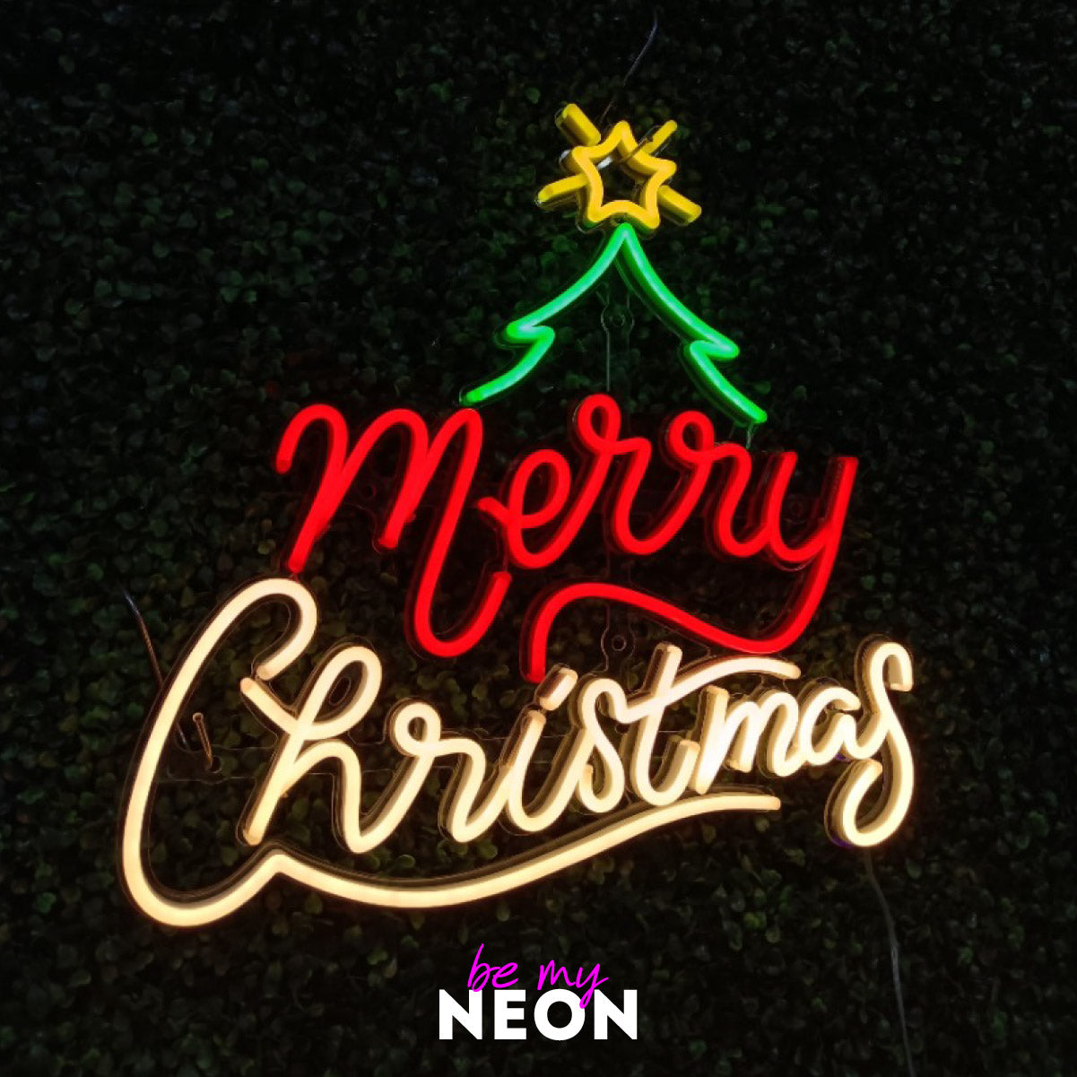 "Merry Christmas - Weihnachten" Leuchtmotiv aus LED Neon